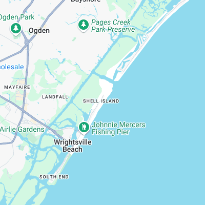 Shell Island surf map