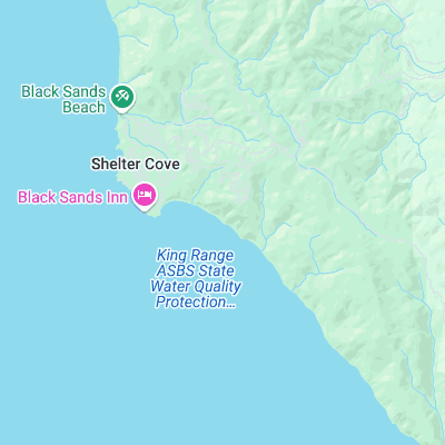 Shelter Cove surf map