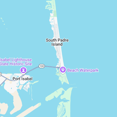 South Padre Island surf map