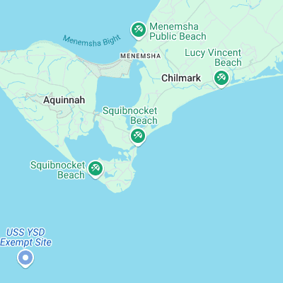 Squibnocket Beach surf map