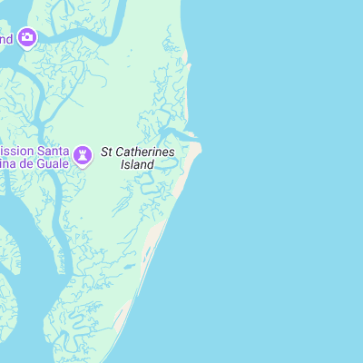 St Catherines Island surf map