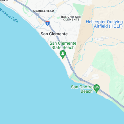 San Clemente State Park surf map