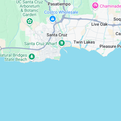 Steamer Lane surf map