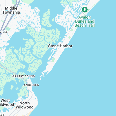 Stone Harbor surf map