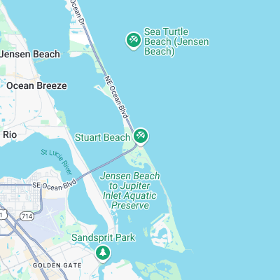 Stuart Public Beach surf map