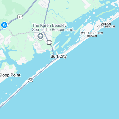 Surf City Pier surf map