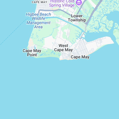 The Cove, Cape May surf map