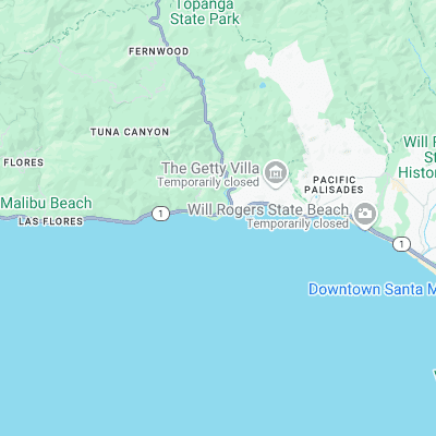 Topanga Point surf map