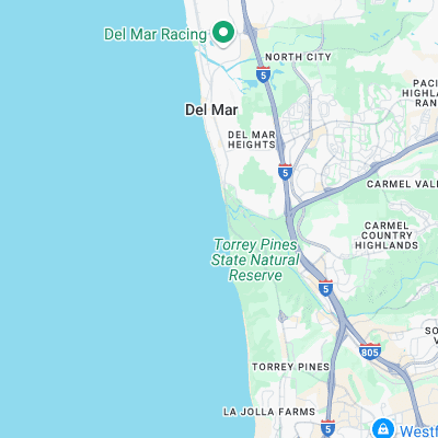 Torrey Pines State Beach surf map