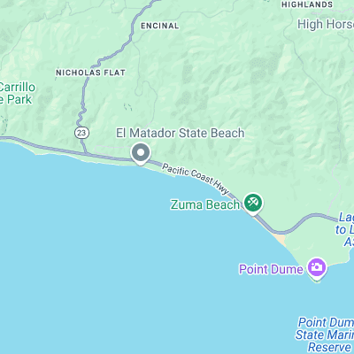 Trancas Point surf map