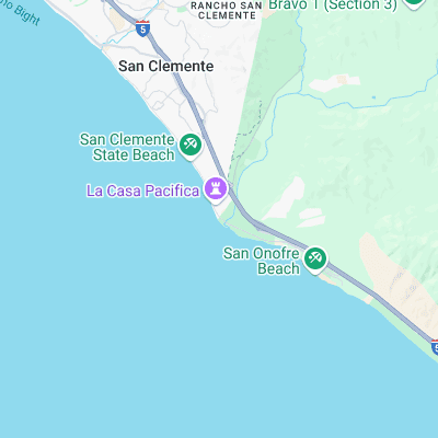 Upper Trestles surf map