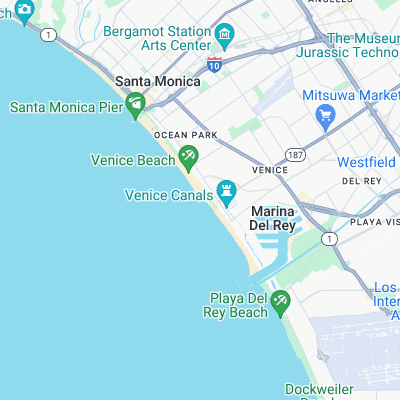 Venice Breakwater surf map