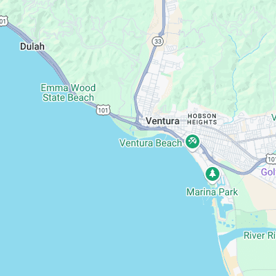 Ventura Point surf map