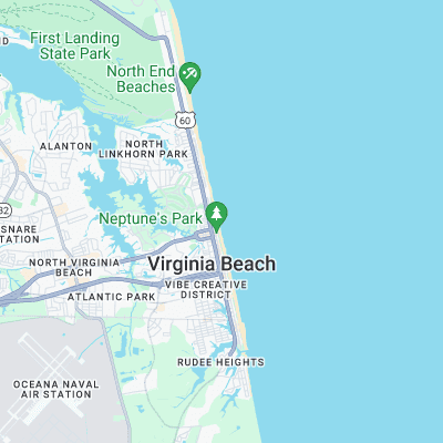 Virginia Beach surf map