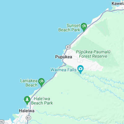 Waimea Bay surf map