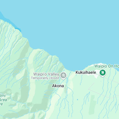 Waipio Valley surf map