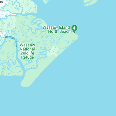 Wassaw Island surf map