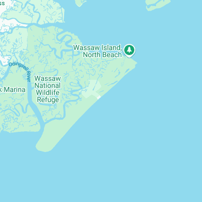 Wassaw Island surf map