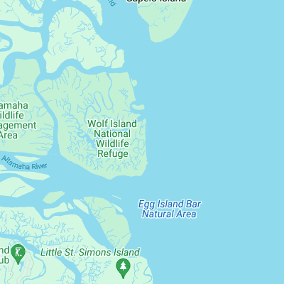 Wolf Island surf map