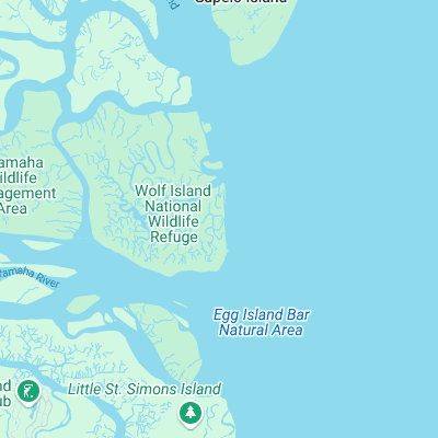 Wolf Island surf map