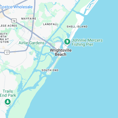 Wrightsville Beach surf map