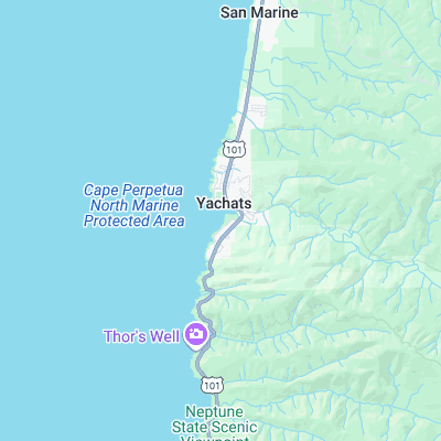 Yachats surf map