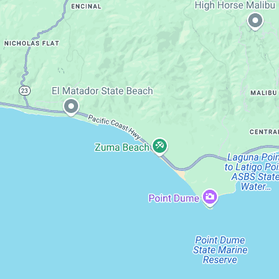 Zuma Beach surf map